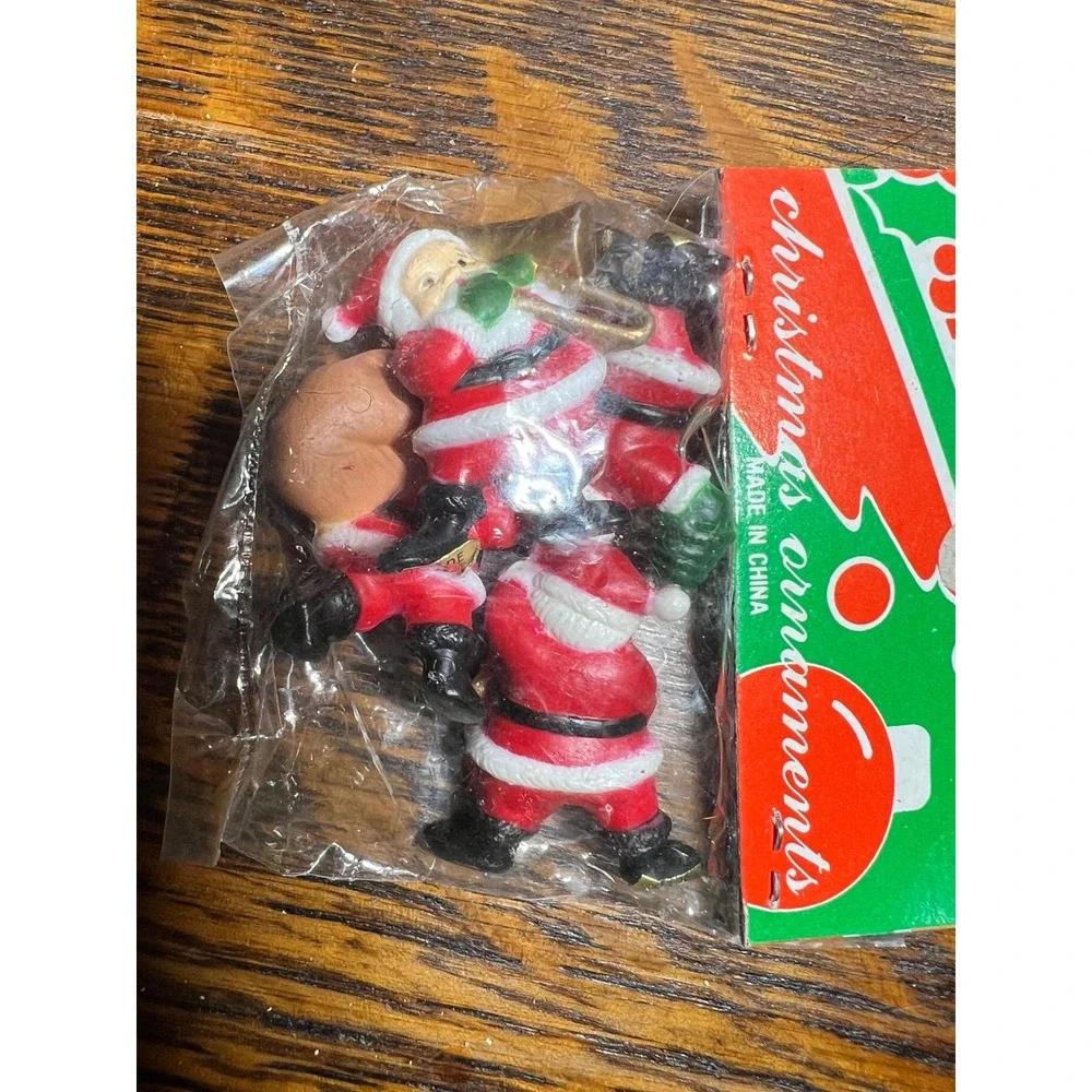 VTG Miniature Santa Claus Figurines Lot Design Miniatures Christmas Ornaments